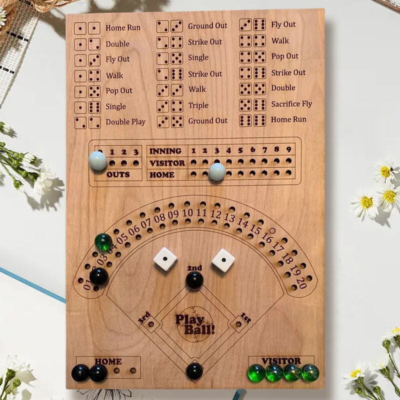 Brädspel med basebolltärningar