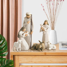 Ladda upp bild till gallerivisning, Willow Tree Nativity Figurines 6 PCs Resin Easter Ornament
