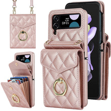 Ladda upp bild till gallerivisning, Plånboksfodral i präglat läder för Samsung Galaxy Z Flip4 Flip3
