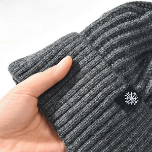 Vinter bräddlös varm stickad mössa