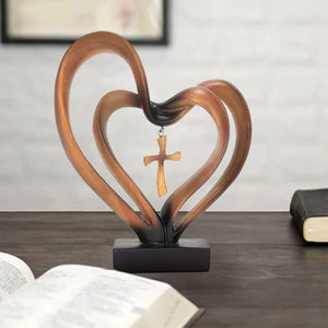 Jesus Entwined Hearts Cross