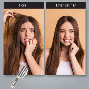 Hårborste med ergonomiskt handtag
