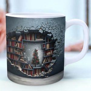 3D bokhylla kaffemugg