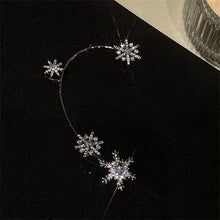 Ladda upp bild till gallerivisning, Zirconia snöflinga örhängen utan piercing
