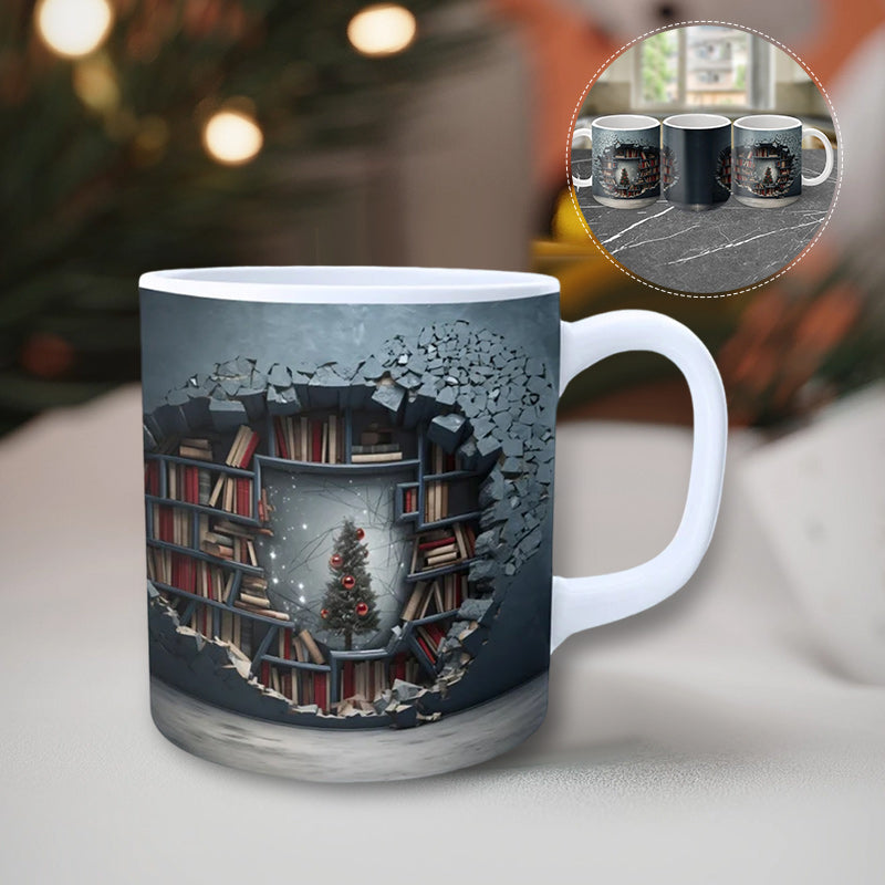 3D bokhylla kaffemugg