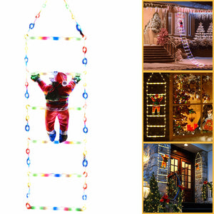 Jul Stege Dekoration Ljus Med Santa Claus