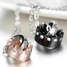 Ladda upp bild till gallerivisning, Diamant Krona Par Halsband

