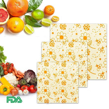 Ladda upp bild till gallerivisning, Organic &amp; Reusable Beeswax Food Wraps – 3 Pcs (S/M/L)

