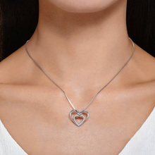 Ladda upp bild till gallerivisning, Infinity halsband med två hjärtan
