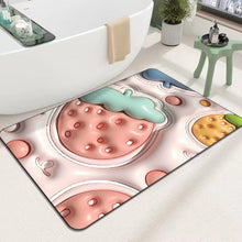 Ladda upp bild till gallerivisning, 3D-absorberande silikon lera badrumsgolvmatta
