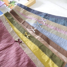 Ladda upp bild till gallerivisning, Plus Size Cotton Mid Waist Bekväma damtrosor som andas
