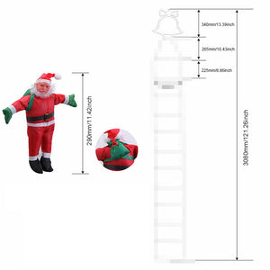 Jul Stege Dekoration Ljus Med Santa Claus