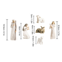 Ladda upp bild till gallerivisning, Willow Tree Nativity Figurines 6 PCs Resin Easter Ornament
