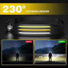 Ladda upp bild till gallerivisning, Led USB uppladdningsbar kraftfull pannlampa
