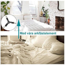 Ladda upp bild till gallerivisning, Fästelement för lakan, justerbara elastiska band med triangelband
