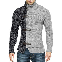 Ladda upp bild till gallerivisning, Stickad Cardigan med Läderdetaljer
