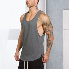 Ladda upp bild till gallerivisning, Solid color men's fitness tank top

