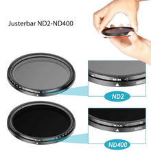 Ladda upp bild till gallerivisning, ND2-400 Neutrale Dichtheid Fader Variabelt ND Filter

