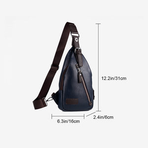 En axel crossbody-läder Bröstväska