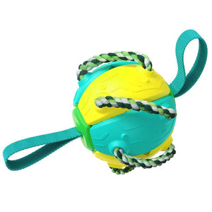 Tuggig klämbar UFO-boll för hund