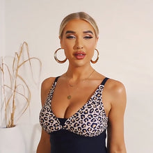 Ladda upp bild till gallerivisning, Sexig leopard skarva camisole tankini
