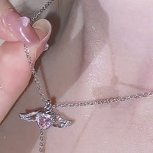Ladda upp bild till gallerivisning, Rosa änglavingar halsband
