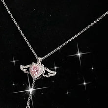 Ladda upp bild till gallerivisning, Rosa änglavingar halsband
