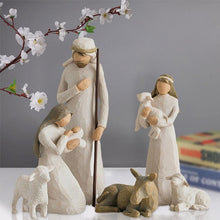 Ladda upp bild till gallerivisning, Willow Tree Nativity Figurines 6 PCs Resin Easter Ornament
