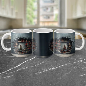 3D bokhylla kaffemugg
