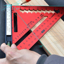 Ladda upp bild till gallerivisning, Löstagbar justerbar vinkel träbearbetningstriangellinjal
