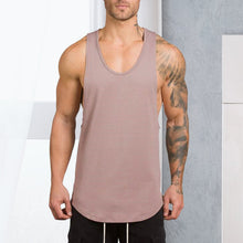 Ladda upp bild till gallerivisning, Solid color men's fitness tank top
