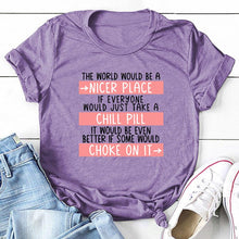 Ladda upp bild till gallerivisning, Dam T-shirt med tryck | Rund hals
