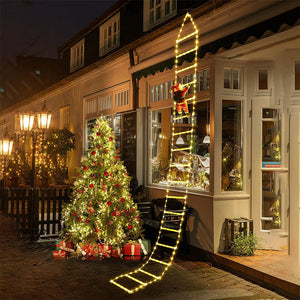 Jul Stege Dekoration Ljus Med Santa Claus