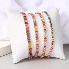 Ladda upp bild till gallerivisning, Justerbara flerfärgade zirkonarmband
