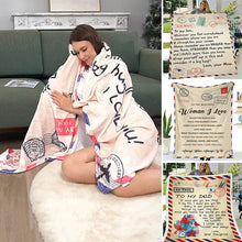 Ladda upp bild till gallerivisning, Flanellfilt med brevmotiv
