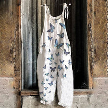 Ladda upp bild till gallerivisning, Blommig overall i bomullsblandning
