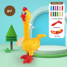 Ladda upp bild till gallerivisning, Färger Polymer Lera Fjäder Rolig kycklingleksak
