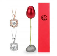 Ladda upp bild till gallerivisning, 💖Alla hjärtans dag present💝hjärta halsband set med ros
