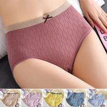 Ladda upp bild till gallerivisning, Plus Size Cotton Mid Waist Bekväma damtrosor som andas
