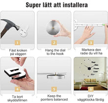 Ladda upp bild till gallerivisning, DIY dekorativ väggklocka
