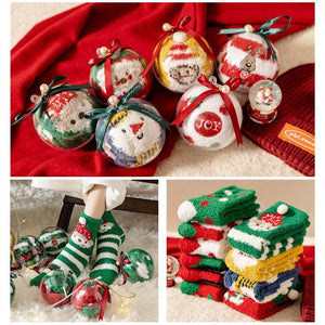 🎄🧦Kreativ presentask med runda bollar och julstrumpor